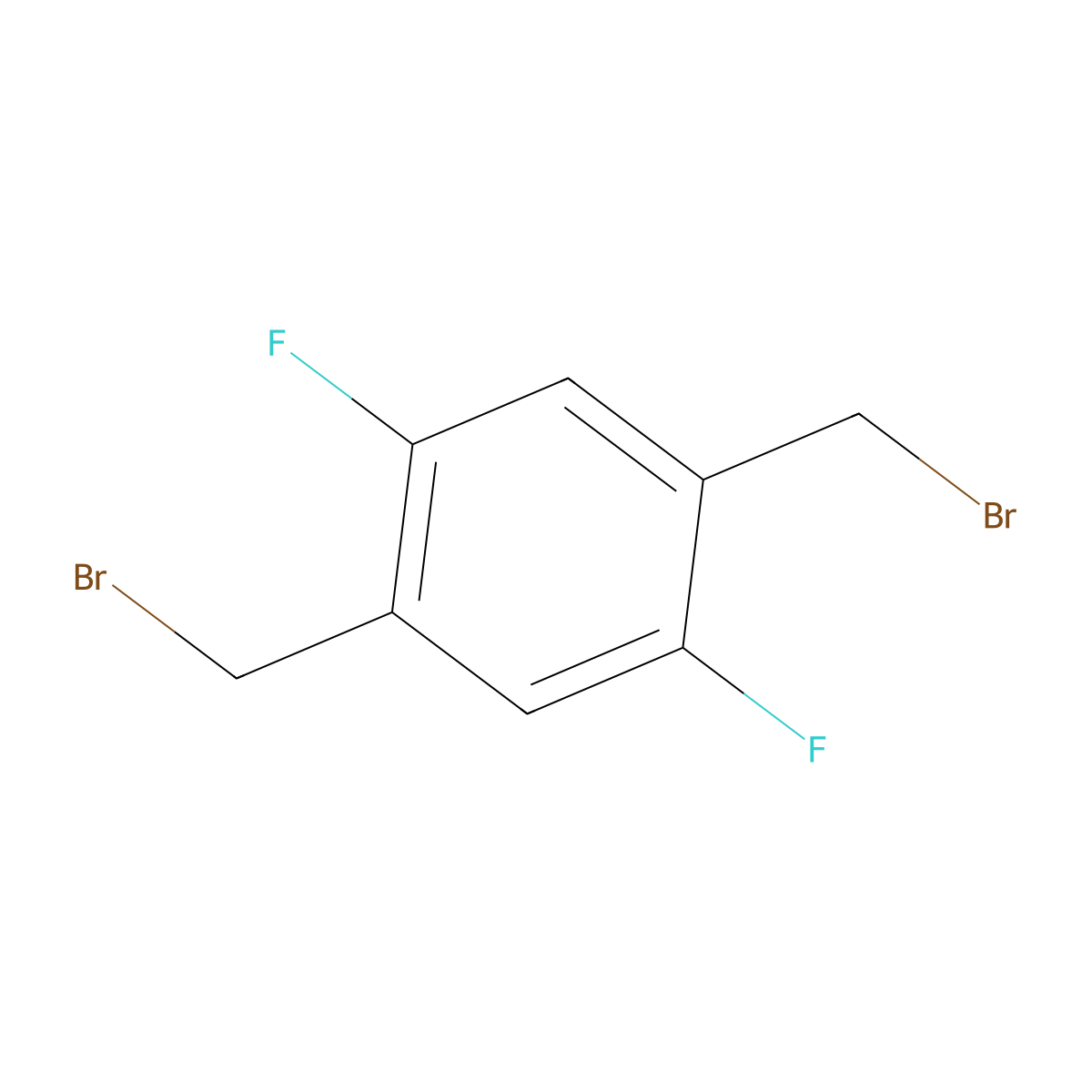 1,4-Bis(bromomethyl)-2,5-difluorobenzene molecular structure, CAS 35335-08-1