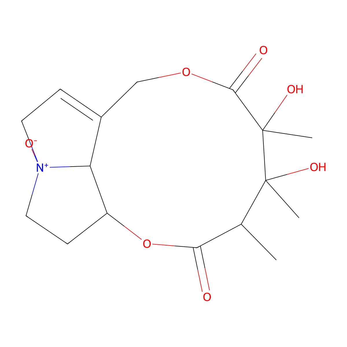 Monocrotaline, N-oxide molecular structure, CAS 35337-98-5