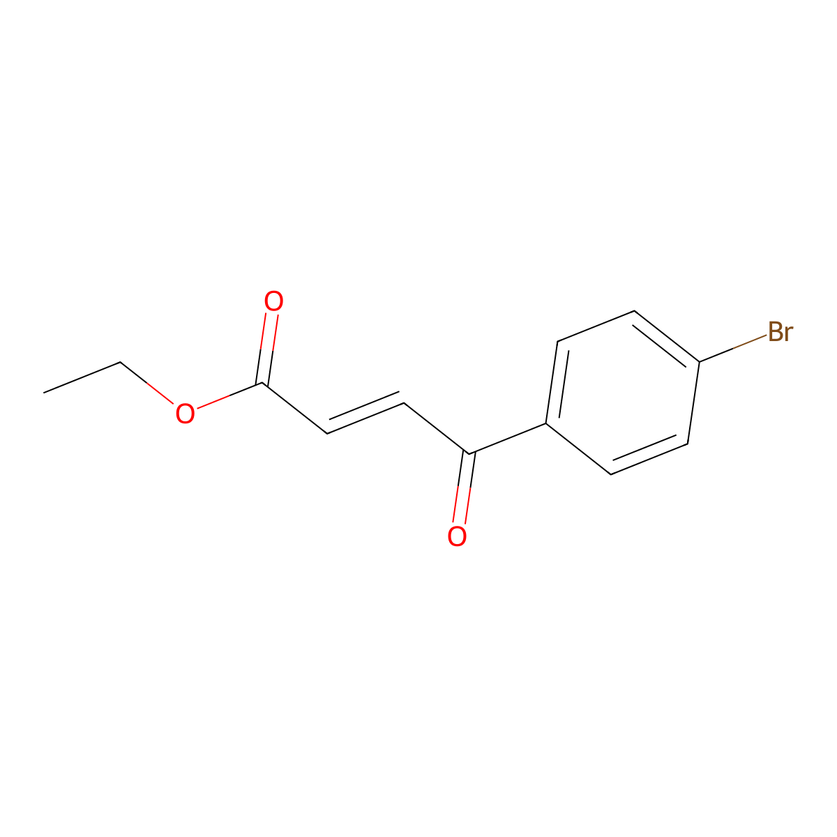 Ethyl 4-(4-bromophenyl)-4-oxobut-2-enoate molecular structure, CAS 35338-15-9