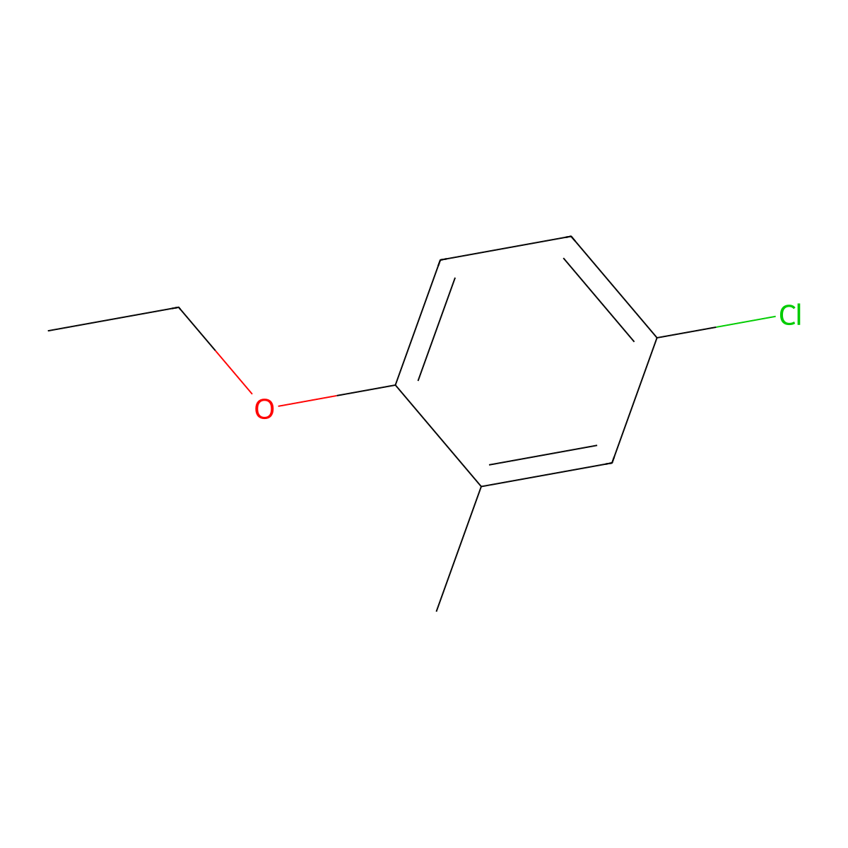 4-Chloro-1-ethoxy-2-methylbenzene molecular structure, CAS 35338-32-0
