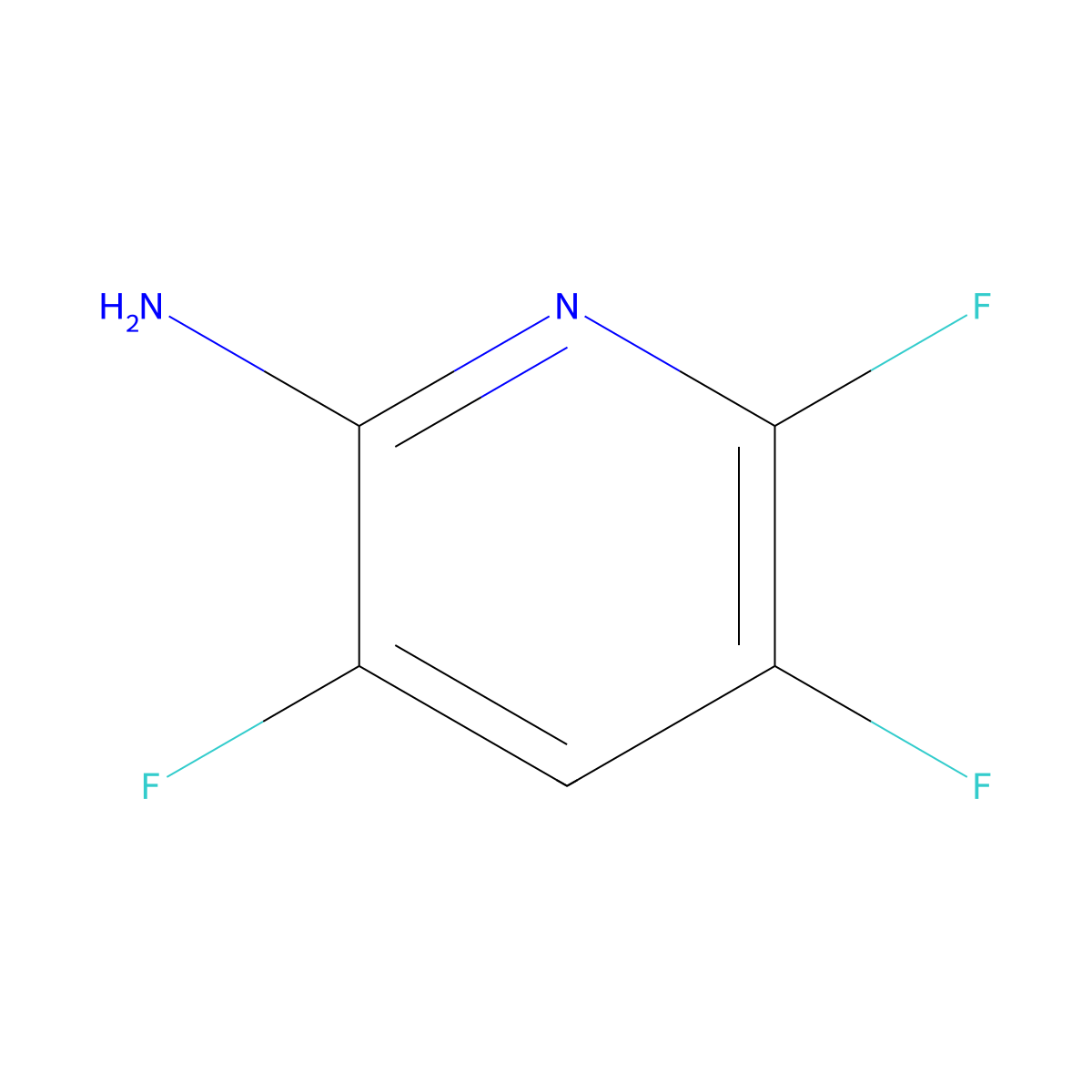 3,5,6-Trifluoropyridin-2-amine molecular structure, CAS 3534-50-7