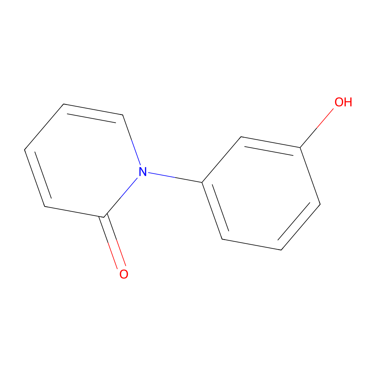 1-(3-Hydroxyphenyl)-1,2-dihydropyridin-2-one molecular structure, CAS 3534-60-9