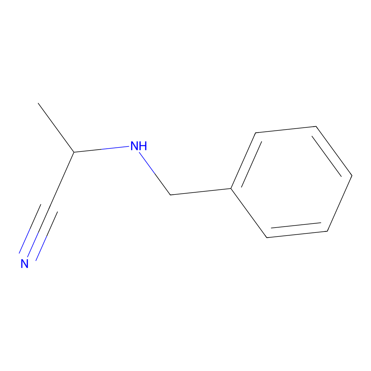 2-(Benzylamino)propanenitrile molecular structure, CAS 3534-94-9
