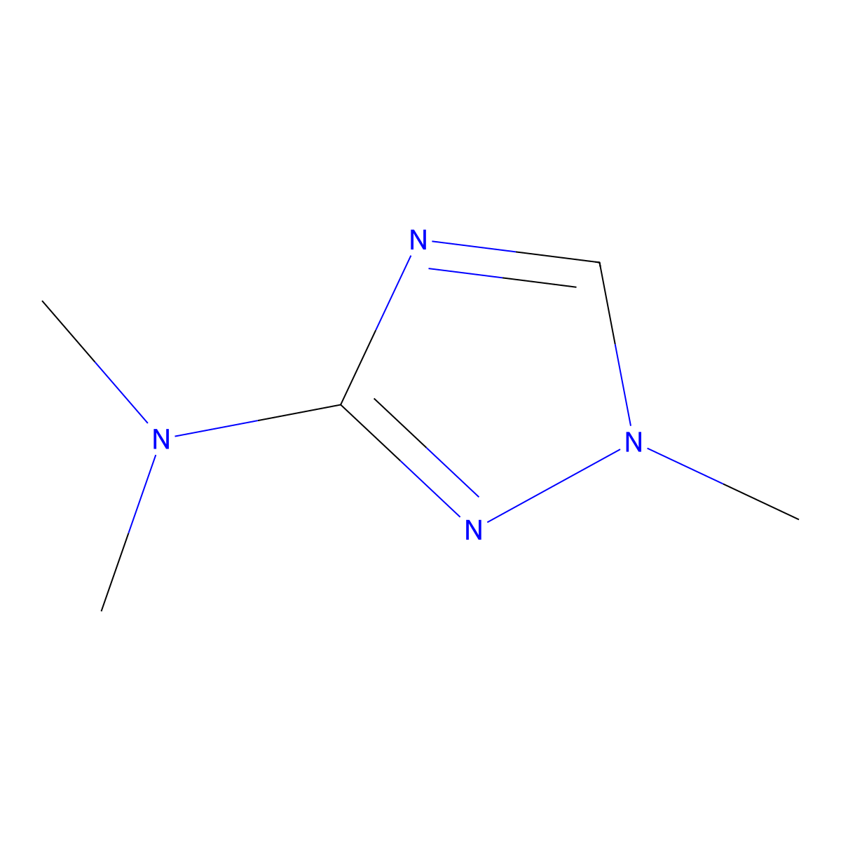 N,N,1-Trimethyl-1H-1,2,4-triazol-3-amine molecular structure, CAS 35342-04-2