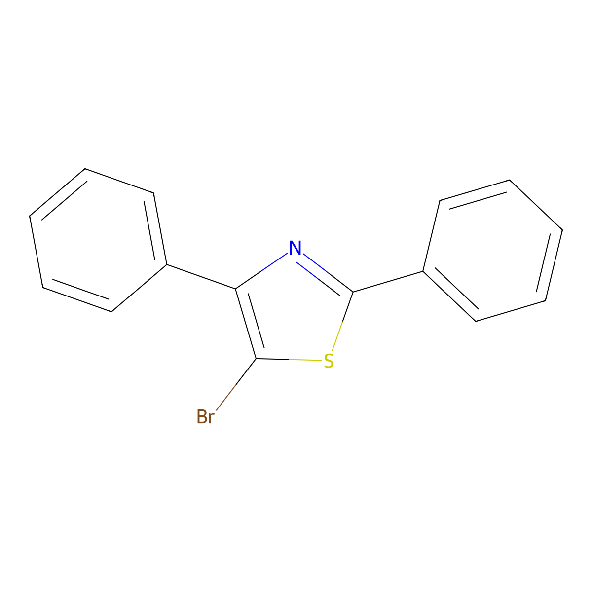 5-Bromo-2,4-diphenyl-1,3-thiazole molecular structure, CAS 35342-50-8