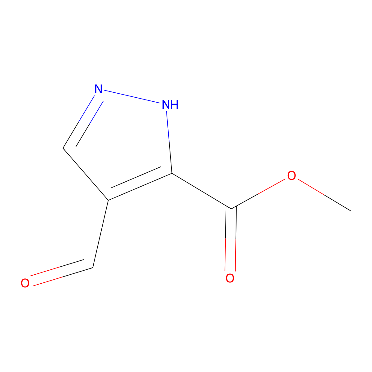 methyl 4-formyl-1H-pyrazole-3-carboxylate molecular structure, CAS 35344-93-5