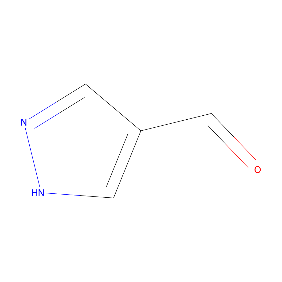 1H-pyrazole-4-carbaldehyde molecular structure, CAS 35344-95-7