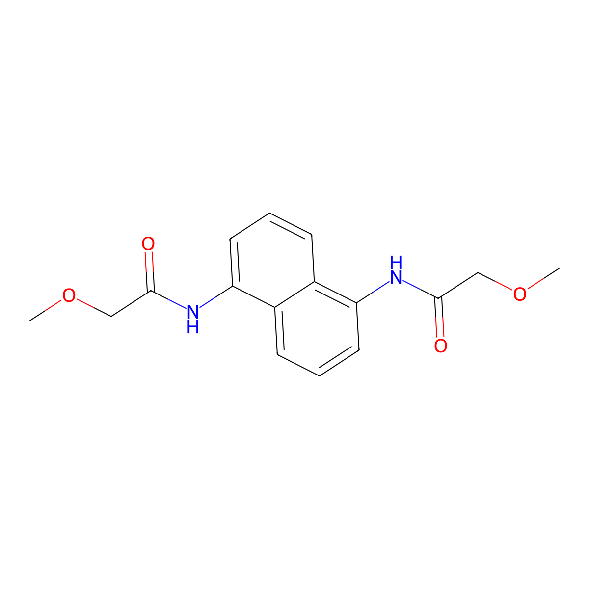 2-methoxy-N-[5-[(2-methoxyacetyl)amino]naphthalen-1-yl]acetamide molecular structure, CAS 353460-78-3