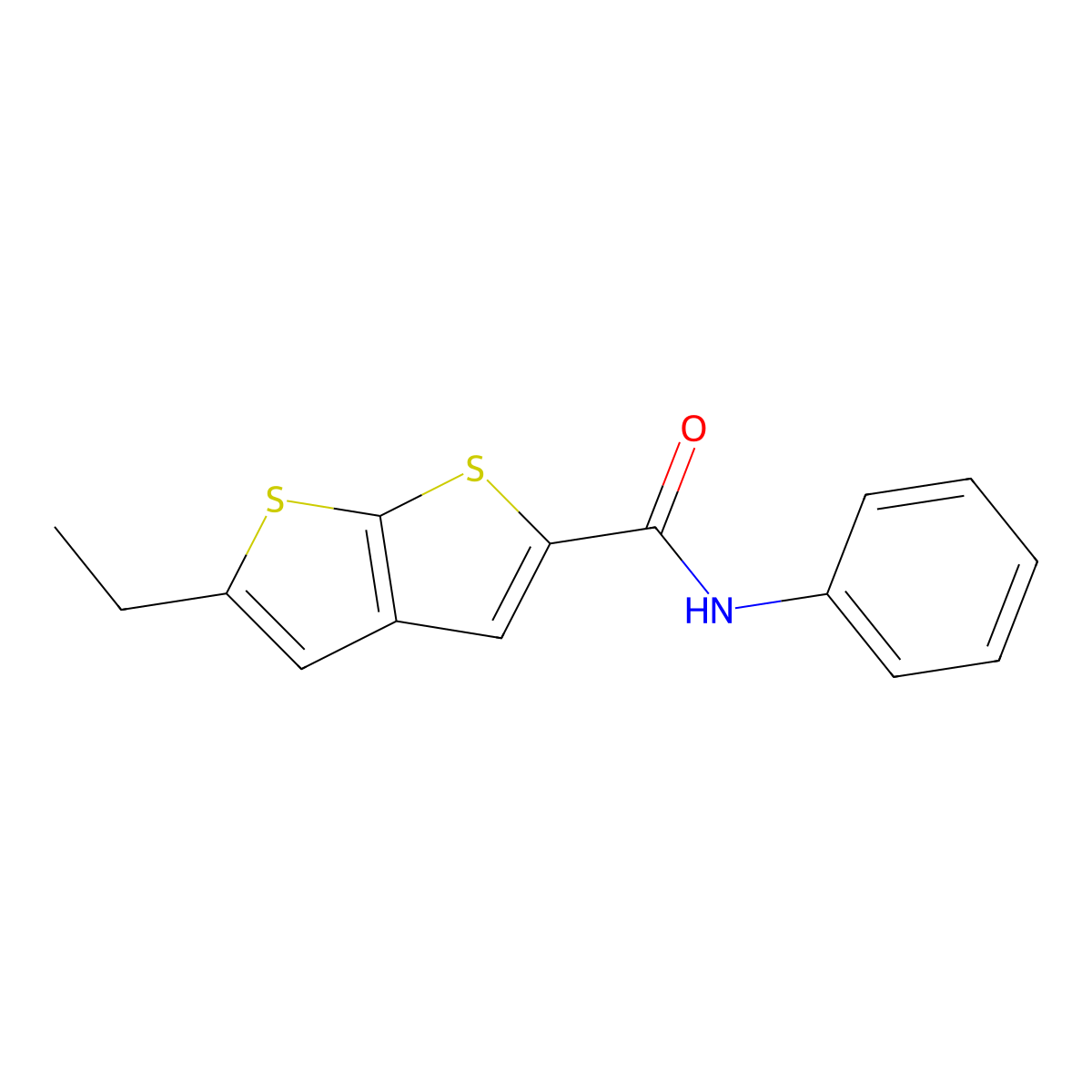 5-ethyl-N-phenylthieno[2,3-b]thiophene-2-carboxamide molecular structure, CAS 353460-92-1