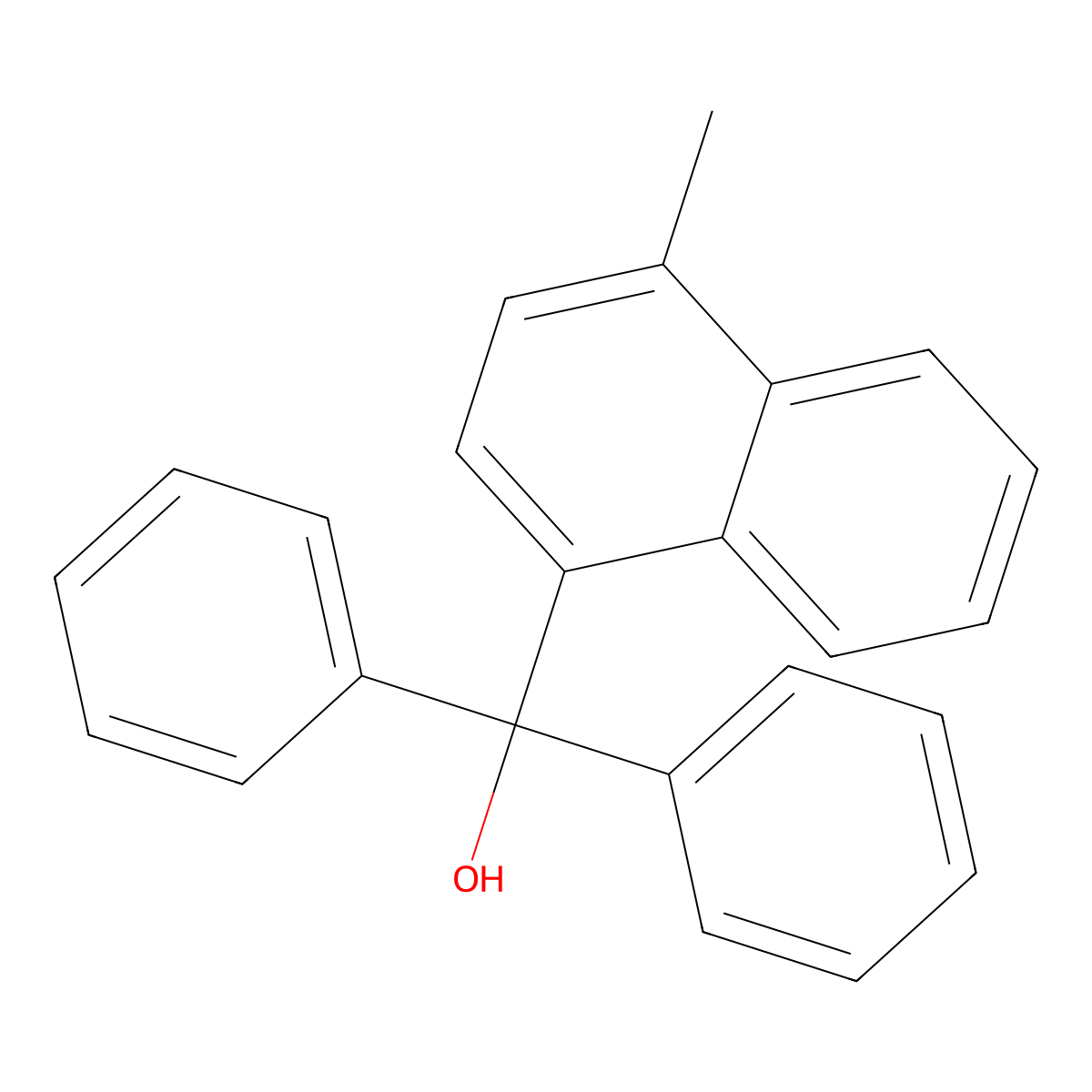 4-Methyl-alpha,alpha-diphenyl-1-naphthalenemethanol molecular structure, CAS 353461-04-8