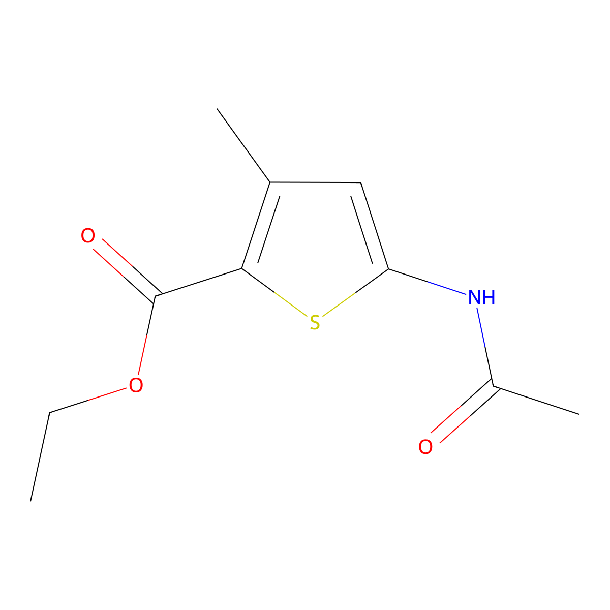 Ethyl 5-acetamido-3-methylthiophene-2-carboxylate molecular structure, CAS 353461-19-5