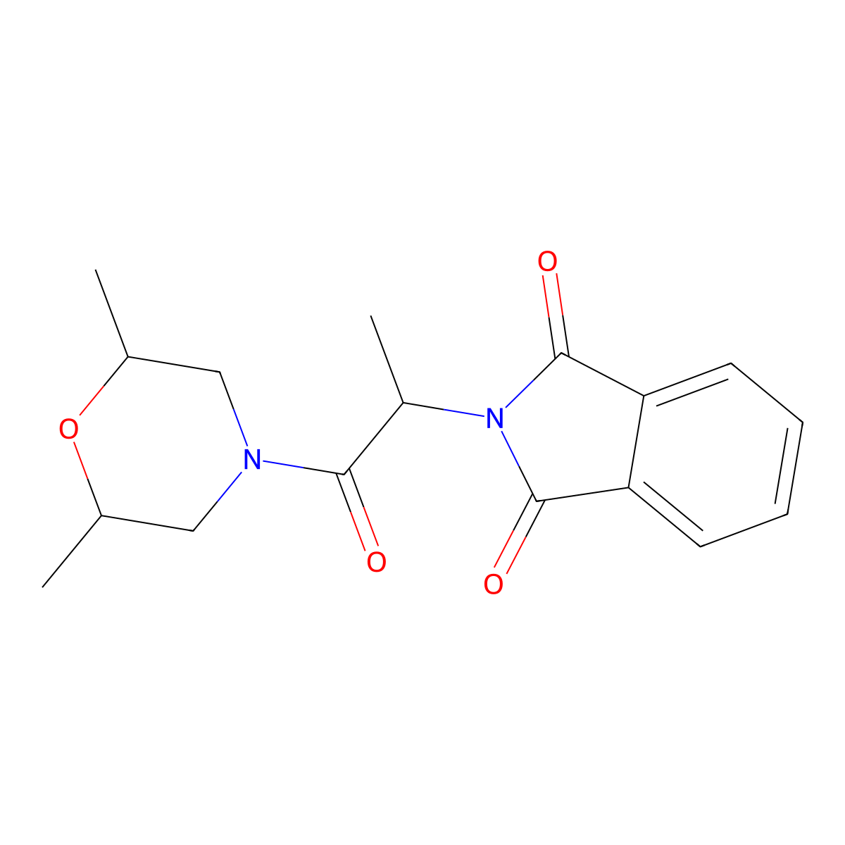 2-[1-(2,6-Dimethylmorpholin-4-yl)-1-oxopropan-2-yl]isoindole-1,3-dione molecular structure, CAS 353464-21-8