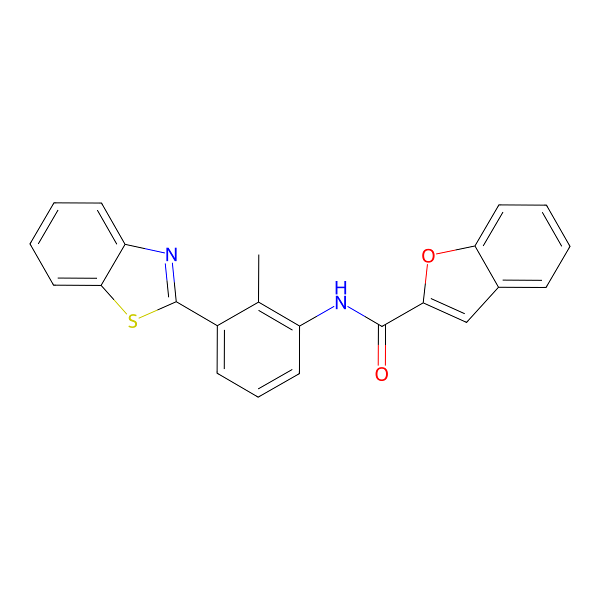 N-[3-(1,3-benzothiazol-2-yl)-2-methylphenyl]-1-benzofuran-2-carboxamide molecular structure, CAS 353464-32-1