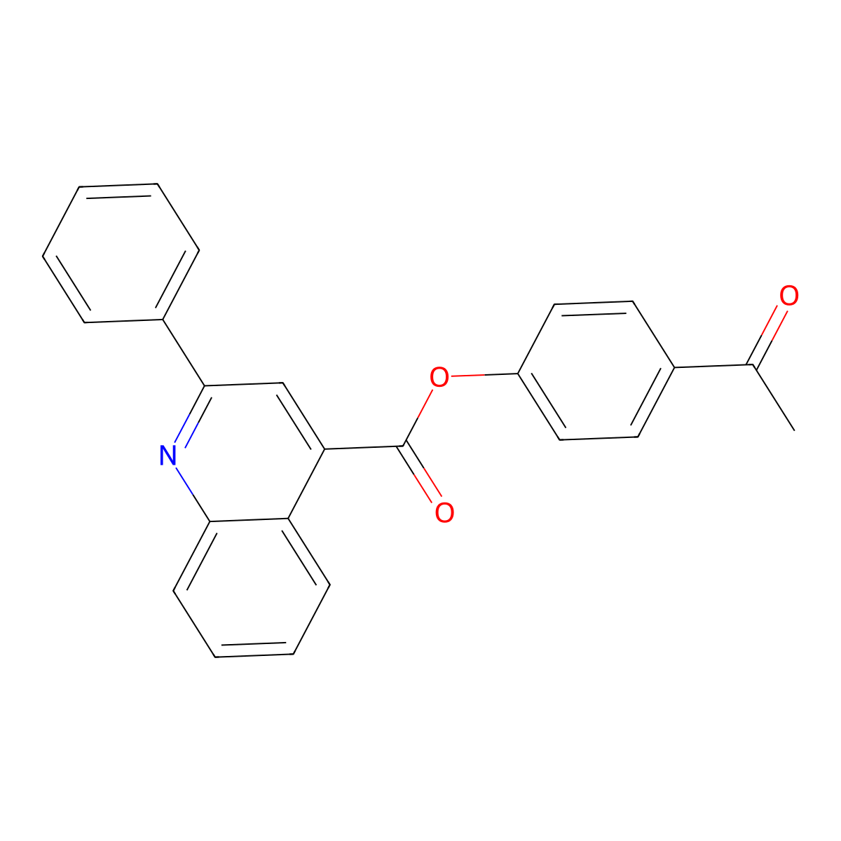4-Acetylphenyl 2-phenylquinoline-4-carboxylate molecular structure, CAS 353465-88-0