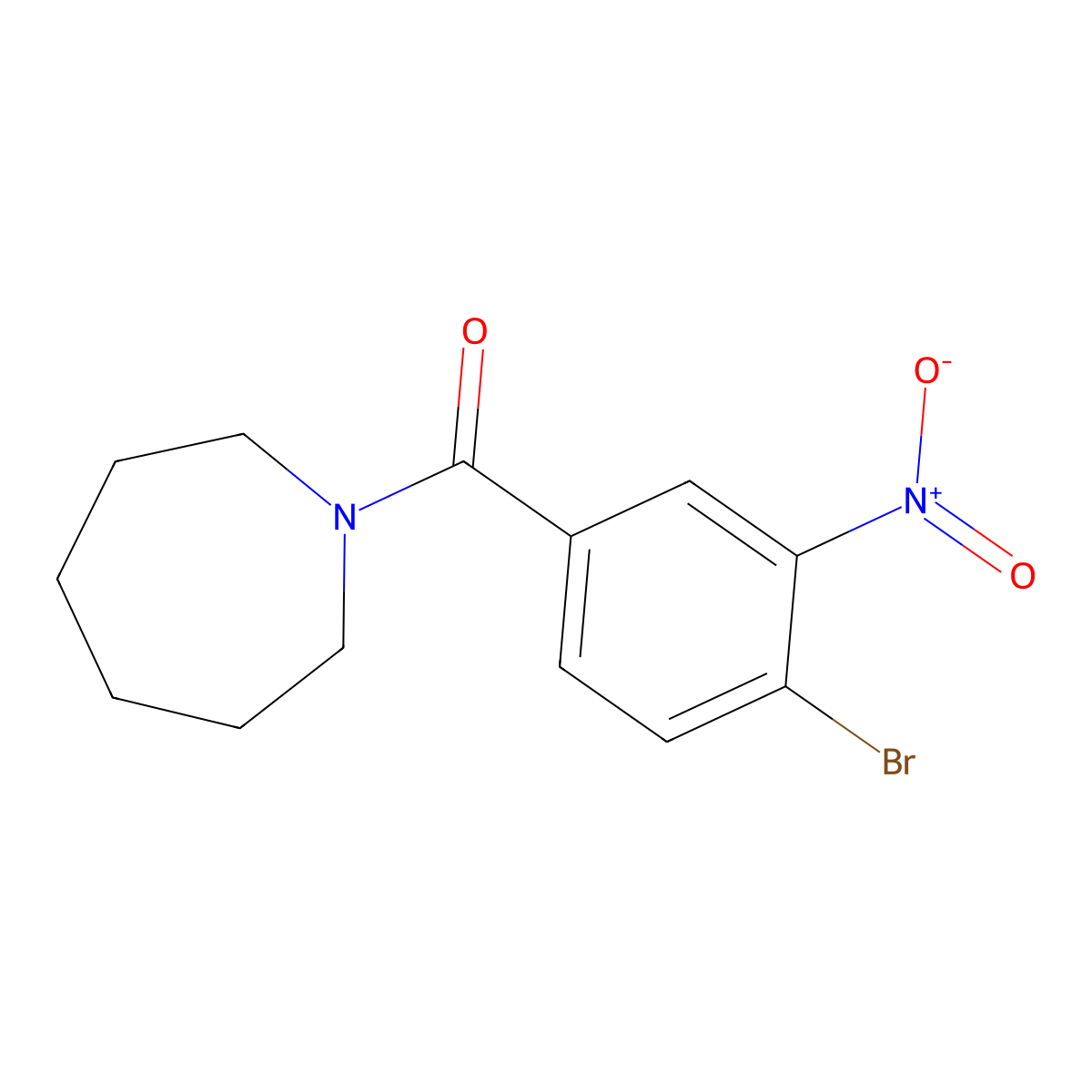 1-{4-Bromo-3-nitrobenzoyl}azepane molecular structure, CAS 353466-49-6