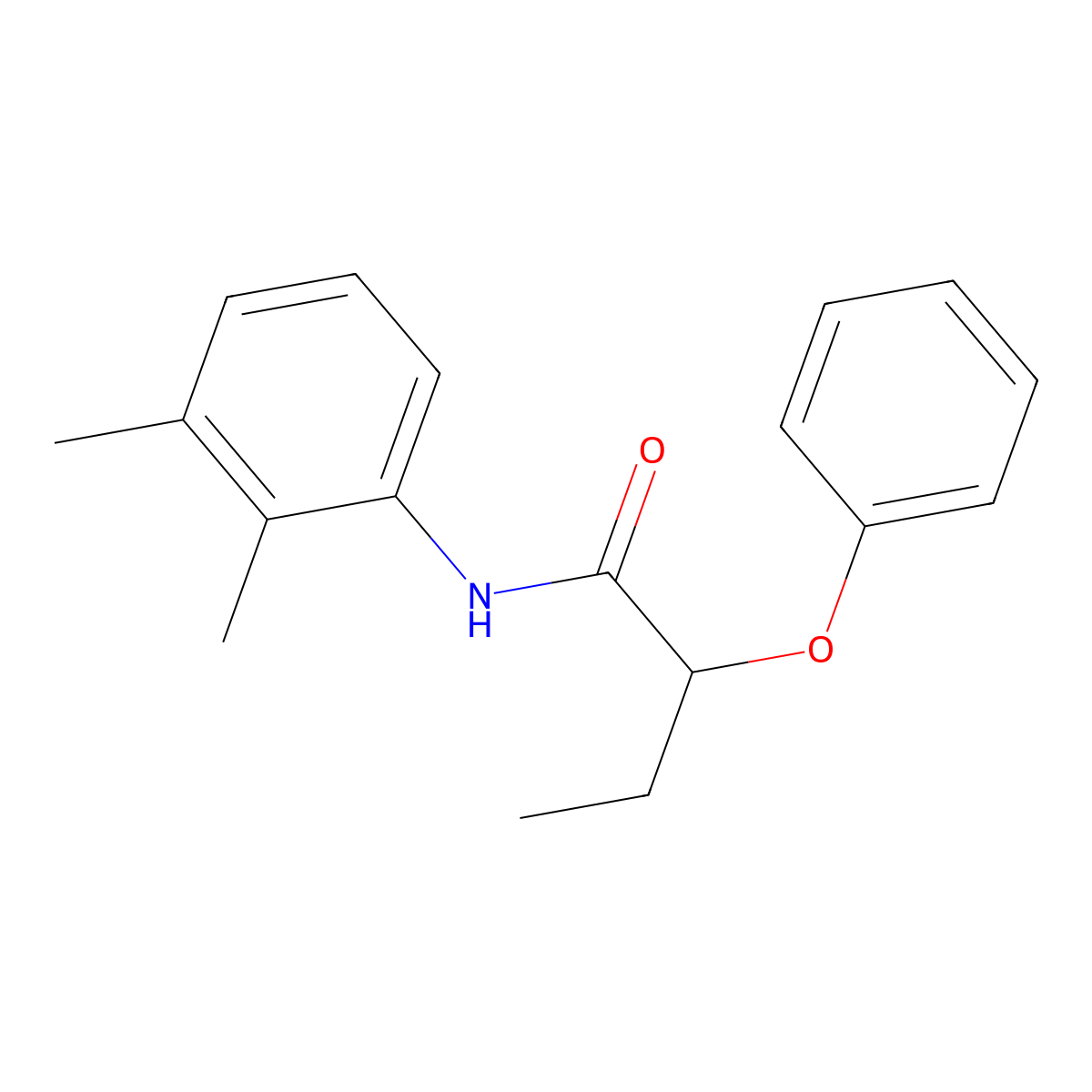 N-(2,3-dimethylphenyl)-2-phenoxybutanamide molecular structure, CAS 353466-84-9