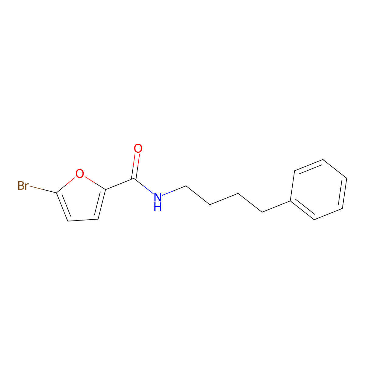 5-bromo-N-(4-phenylbutyl)furan-2-carboxamide molecular structure, CAS 353466-89-4