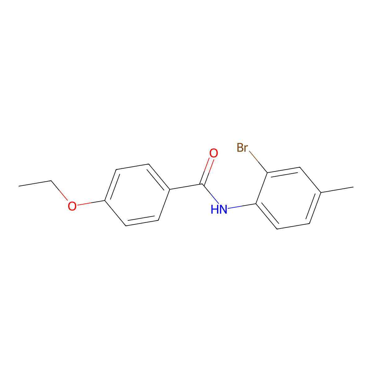 N-(2-bromo-4-methylphenyl)-4-ethoxybenzamide molecular structure, CAS 353467-20-6