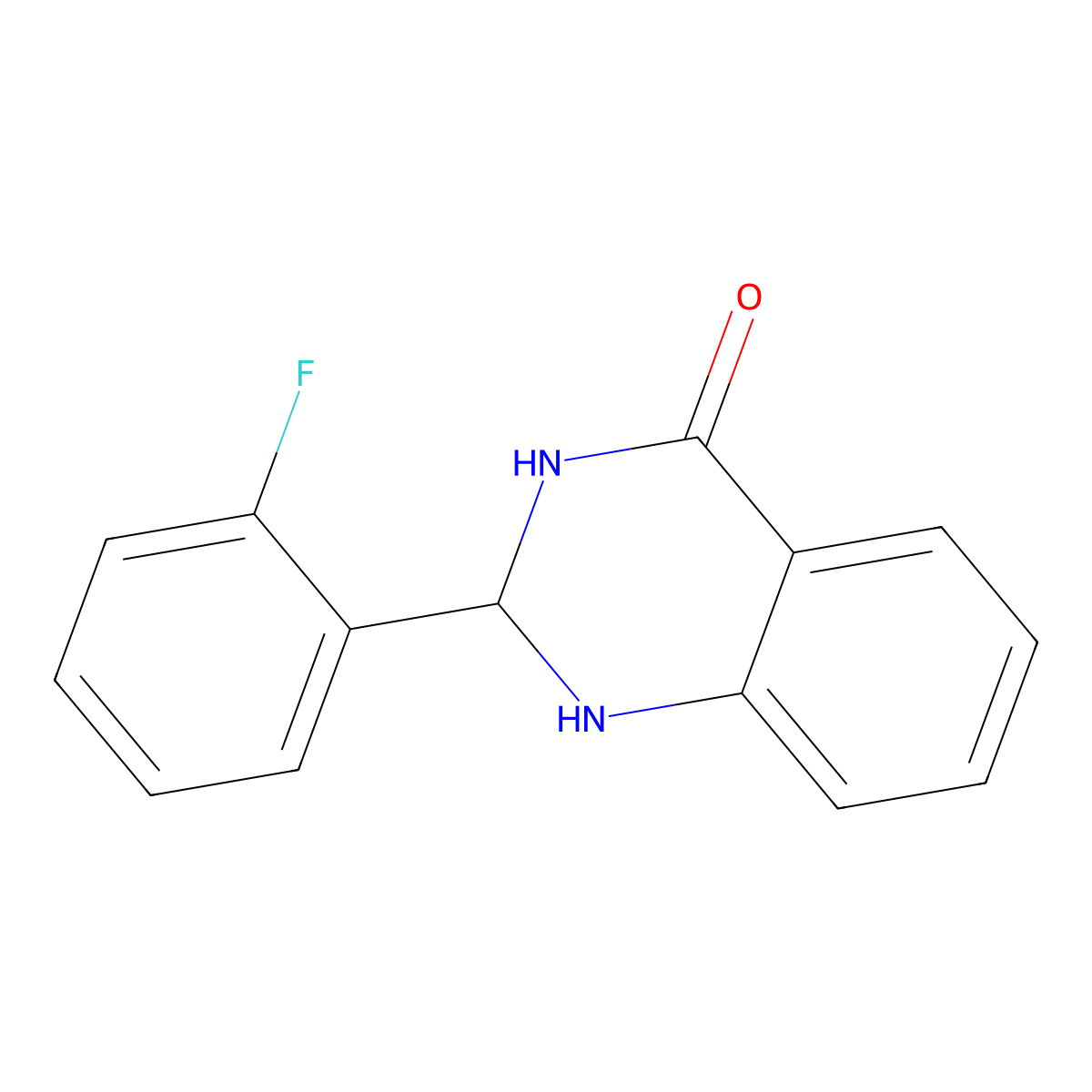 2-(2-fluorophenyl)-2,3-dihydroquinazolin-4(1H)-one molecular structure, CAS 353467-22-8