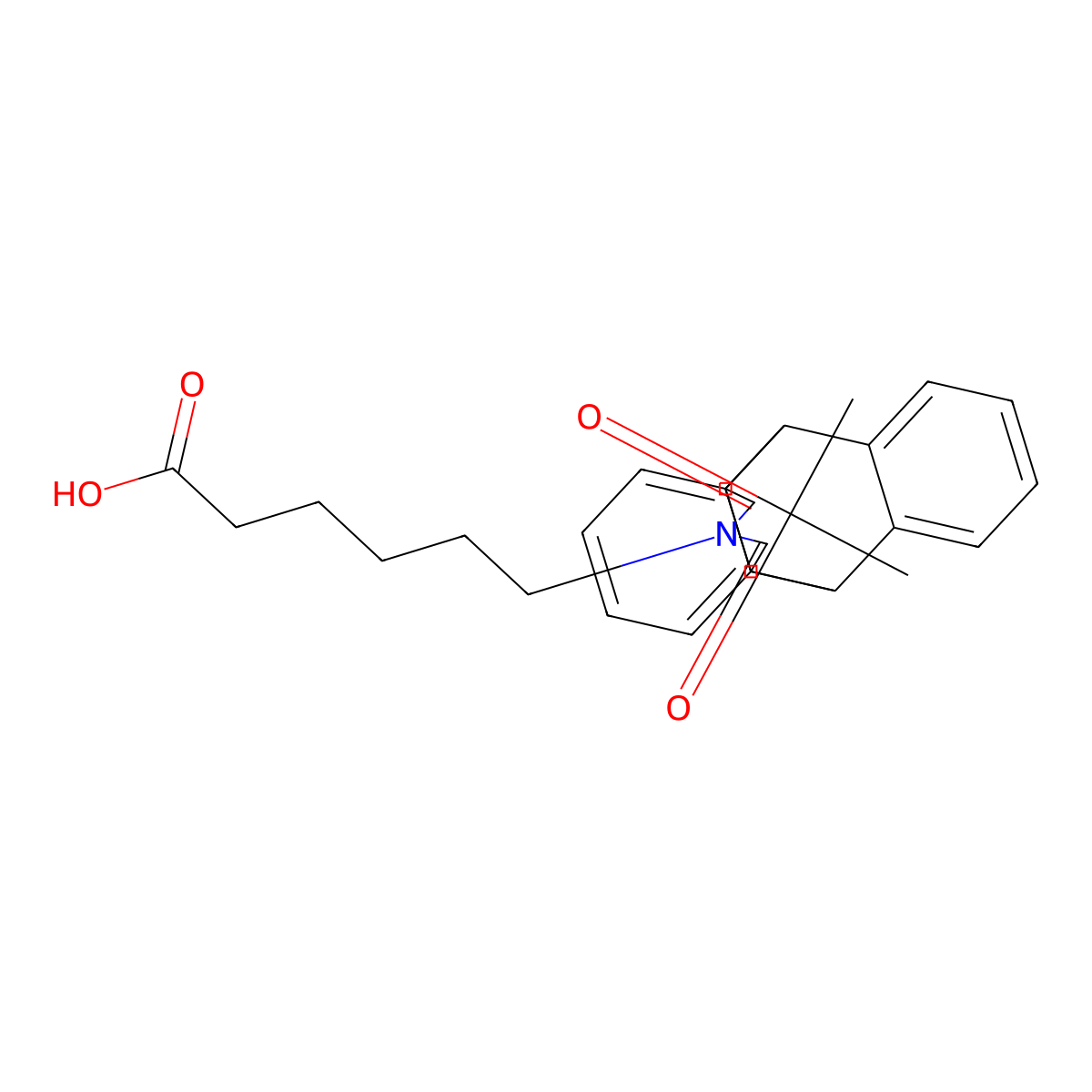 6-(16,18-Dioxo-17-azapentacyclo[6.6.5.0~2,7~.0~9,14~.0~15,19~]nonadeca-2,4,6,9,11,13-hexaen-17-yl)hexanoic acid (non-preferred name) molecular structure, CAS 353467-30-8