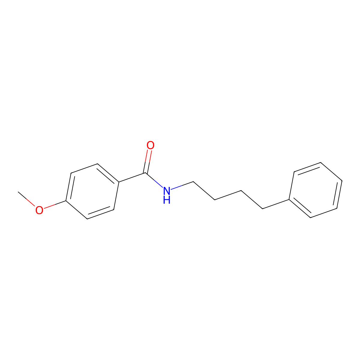 4-methoxy-N-(4-phenylbutyl)benzamide molecular structure, CAS 353467-31-9