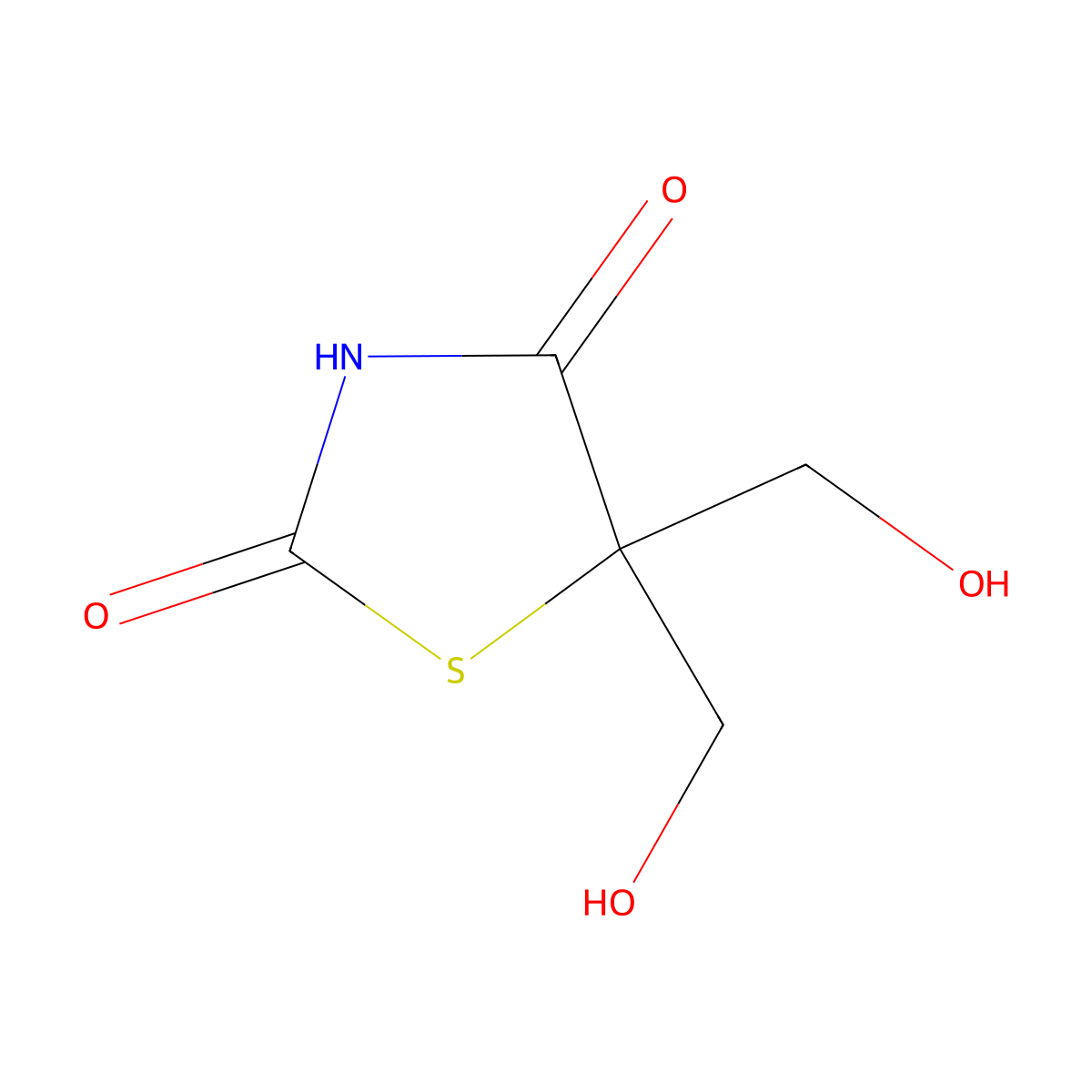 5,5-Bis(hydroxymethyl)-1,3-thiazolidine-2,4-dione molecular structure, CAS 353467-32-0