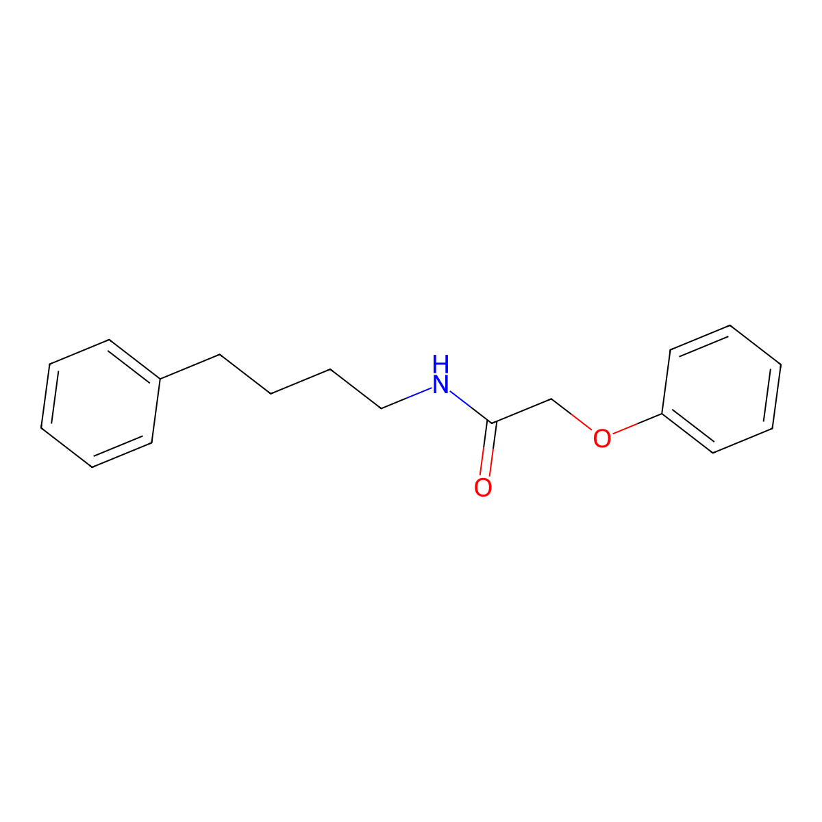 2-phenoxy-N-(4-phenylbutyl)acetamide molecular structure, CAS 353467-55-7