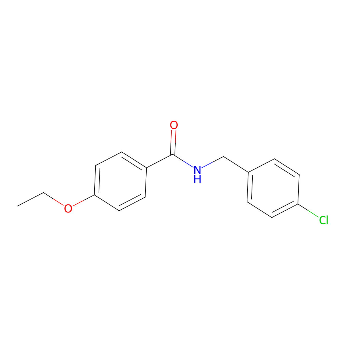 N-[(4-chlorophenyl)methyl]-4-ethoxybenzamide molecular structure, CAS 353467-71-7