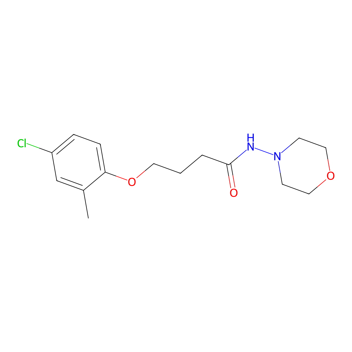 4-(4-Chloro-2-methylphenoxy)-N-(4-morpholinyl)butanamide molecular structure, CAS 353468-05-0