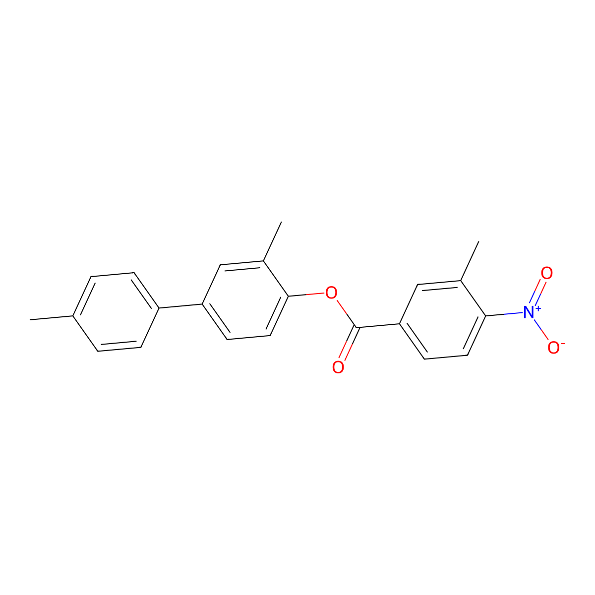 [2-Methyl-4-(4-methylphenyl)phenyl] 3-methyl-4-nitrobenzoate molecular structure, CAS 353468-10-7