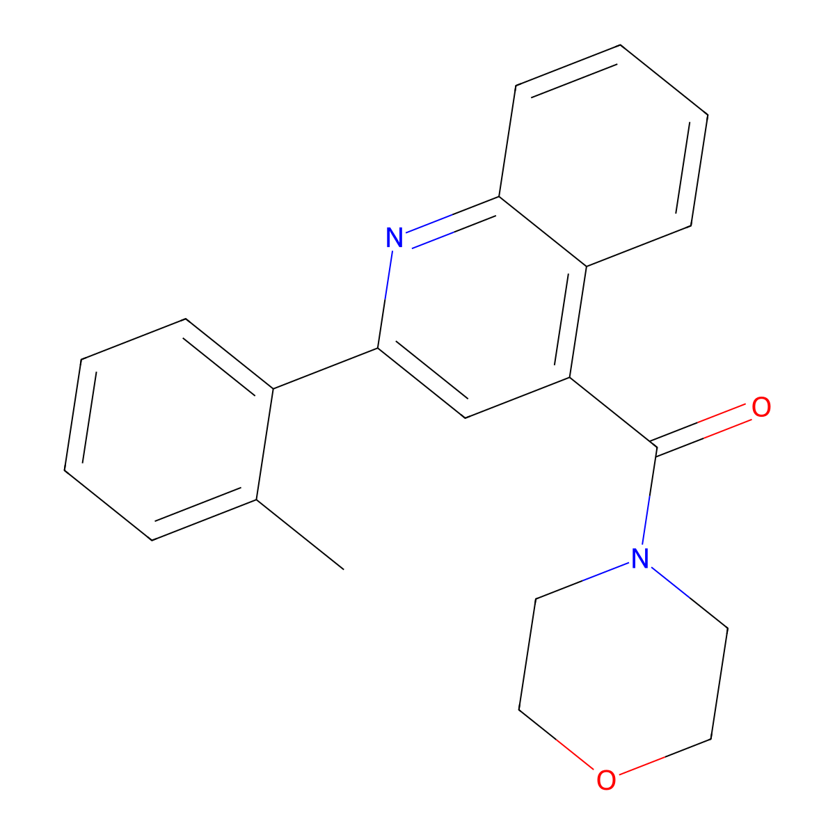 [2-(2-Methylphenyl)quinolin-4-yl]-morpholin-4-ylmethanone molecular structure, CAS 353468-86-7