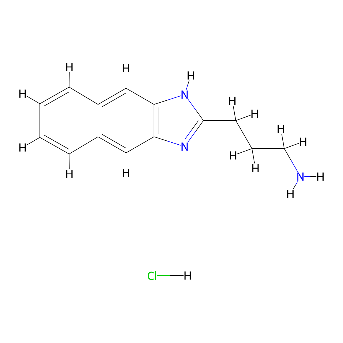 3-(1H-Naphtho[2,3-d]imidazol-2-yl)propan-1-amine hydrochloride molecular structure, CAS 353470-35-6