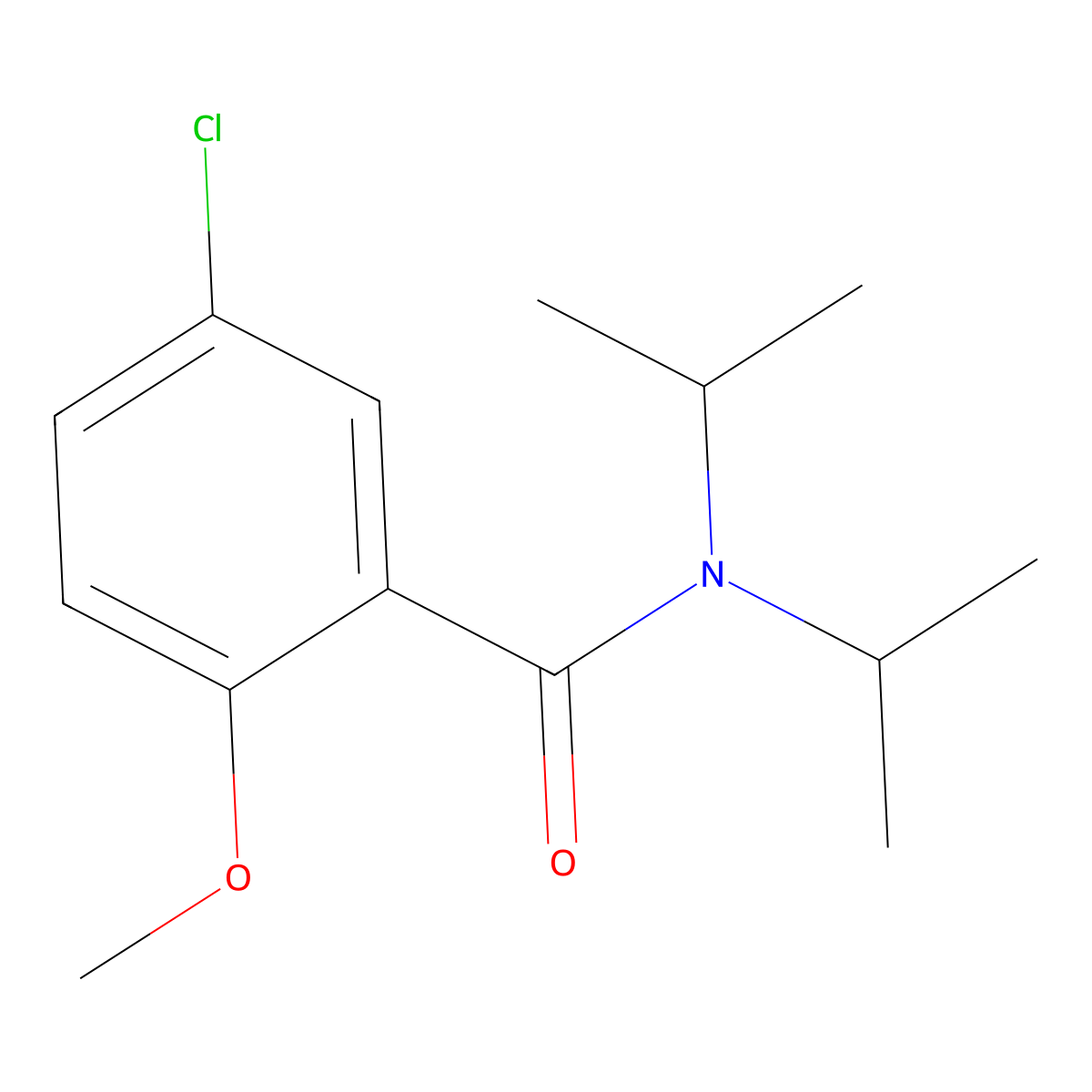 5-chloro-2-methoxy-N,N-di(propan-2-yl)benzamide molecular structure, CAS 353471-92-8