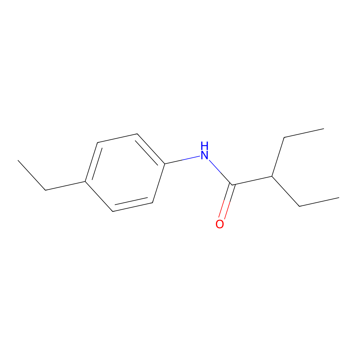 2-ethyl-N-(4-ethylphenyl)butanamide molecular structure, CAS 353472-95-4