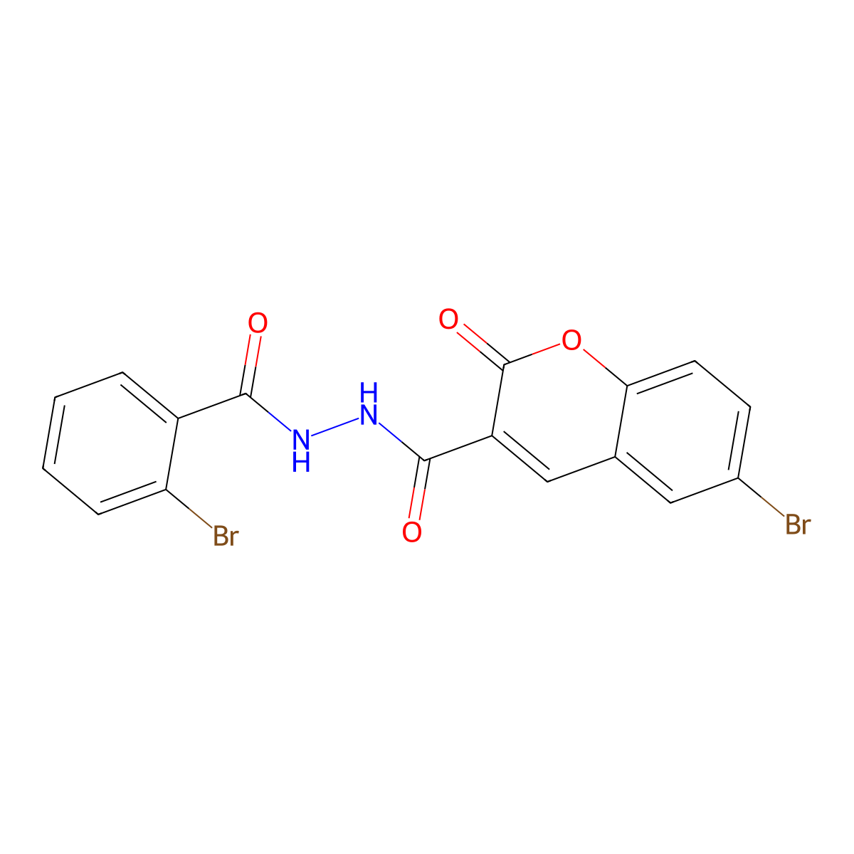 6-bromo-N'-(2-bromobenzoyl)-2-oxo-2H-chromene-3-carbohydrazide molecular structure, CAS 353473-95-7
