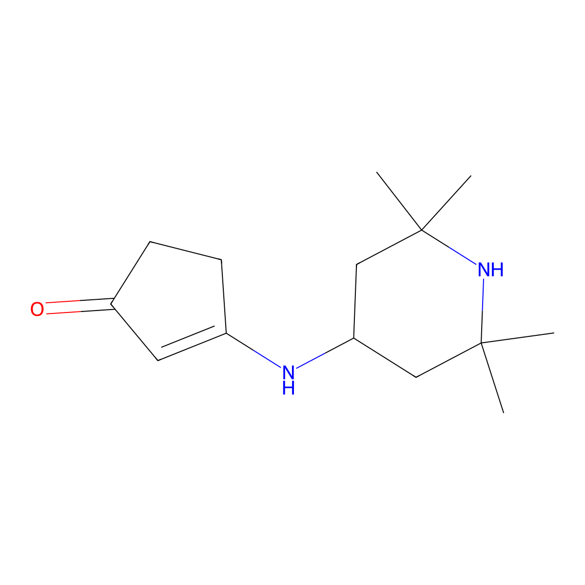 3-[(2,2,6,6-Tetramethylpiperidin-4-yl)amino]cyclopent-2-en-1-one molecular structure, CAS 353474-06-3
