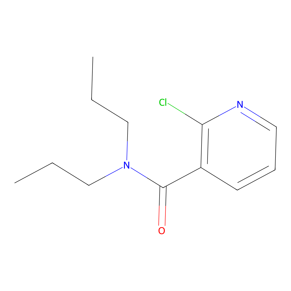2-chloro-N,N-dipropylnicotinamide molecular structure, CAS 353474-24-5
