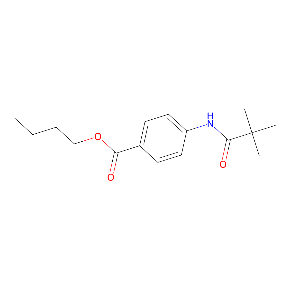Butyl 4-[(2,2-dimethylpropanoyl)amino]benzoate molecular structure, CAS 353474-25-6