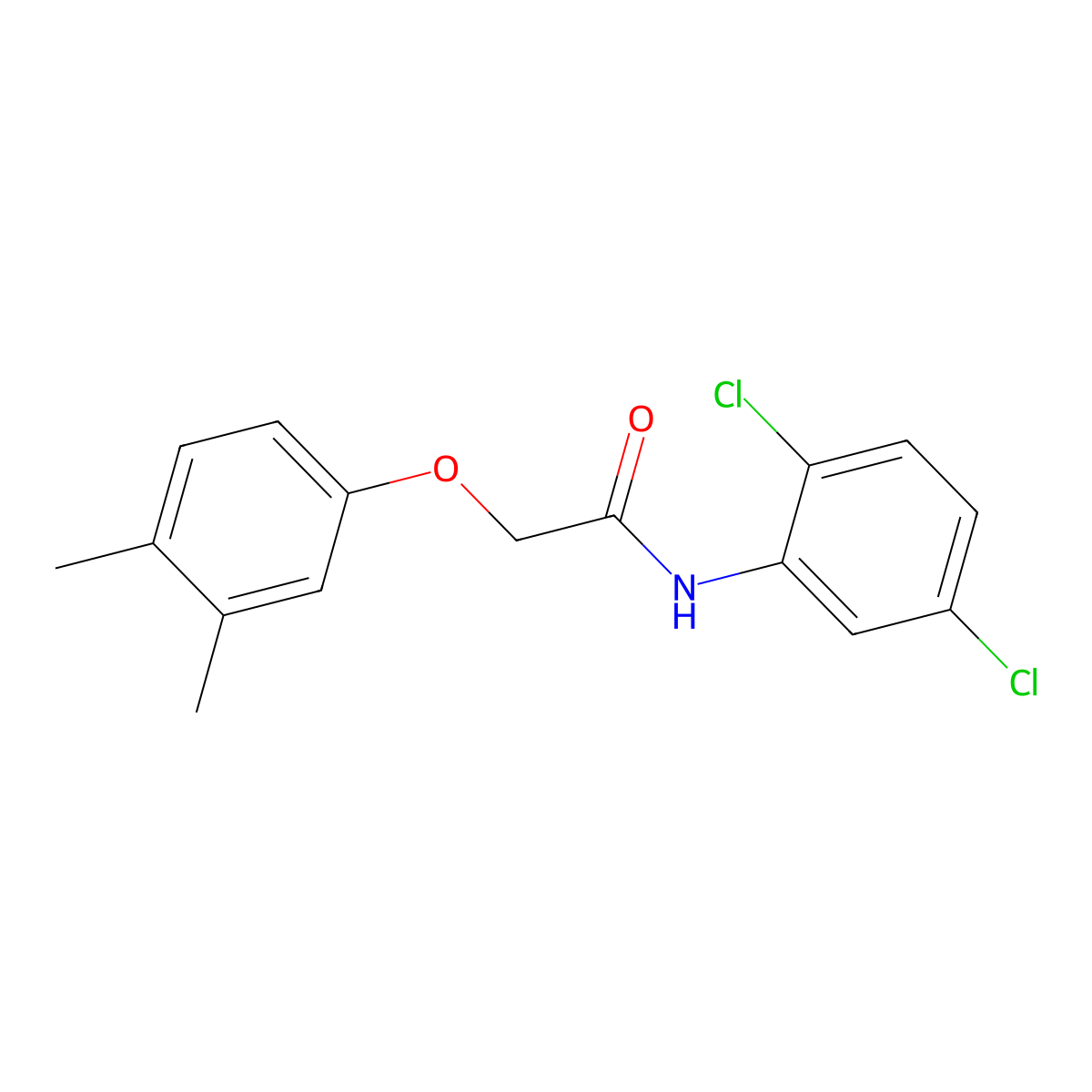 N-(2,5-dichlorophenyl)-2-(3,4-dimethylphenoxy)acetamide molecular structure, CAS 353474-41-6
