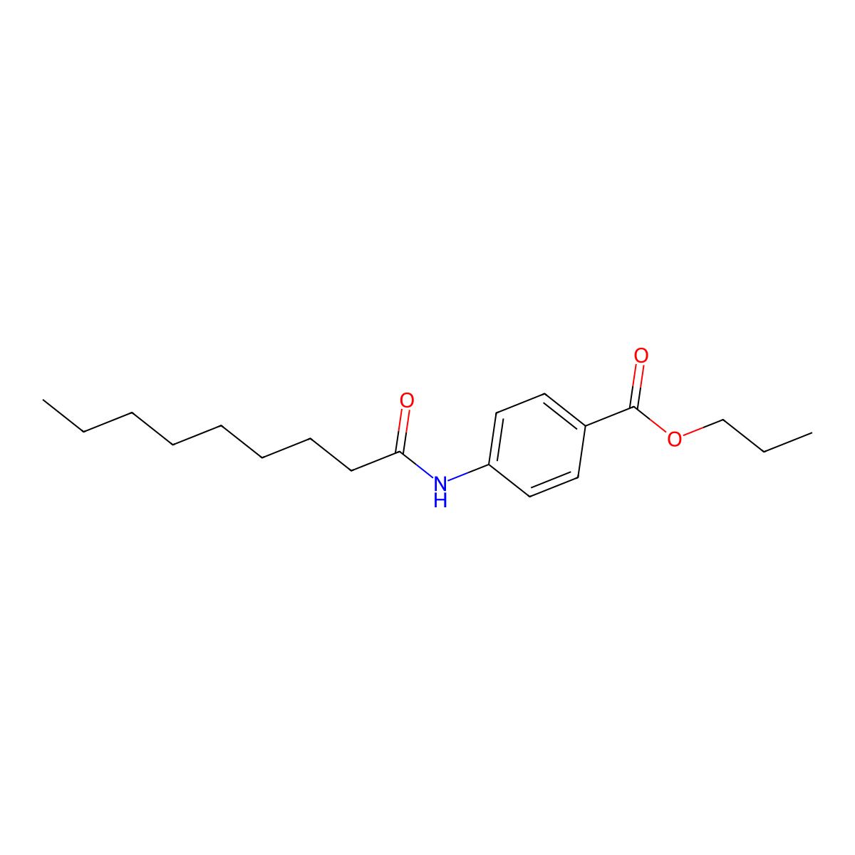Propyl 4-(nonanoylamino)benzoate molecular structure, CAS 353474-64-3
