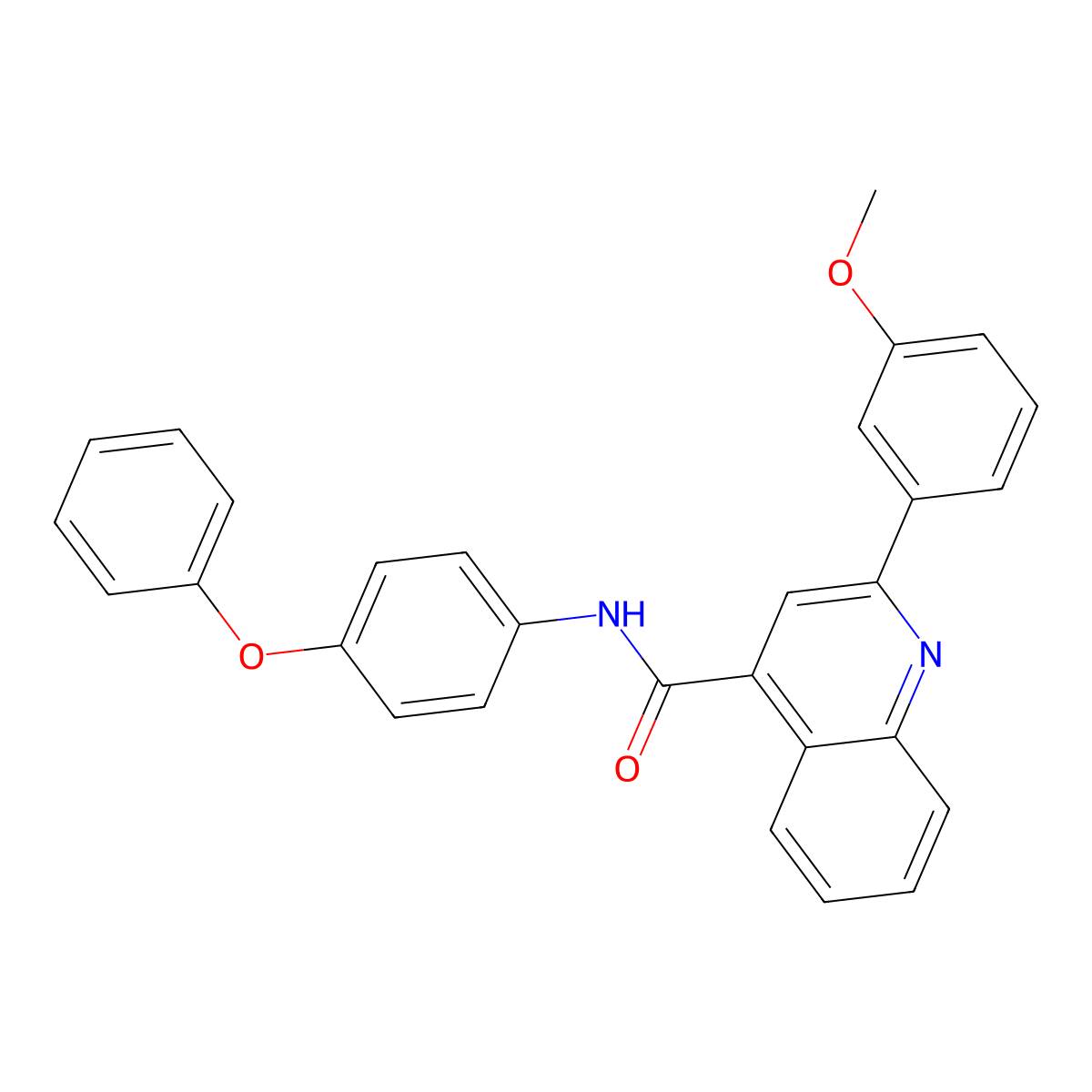 2-(3-methoxyphenyl)-N-(4-phenoxyphenyl)-4-quinolinecarboxamide molecular structure, CAS 353475-03-3