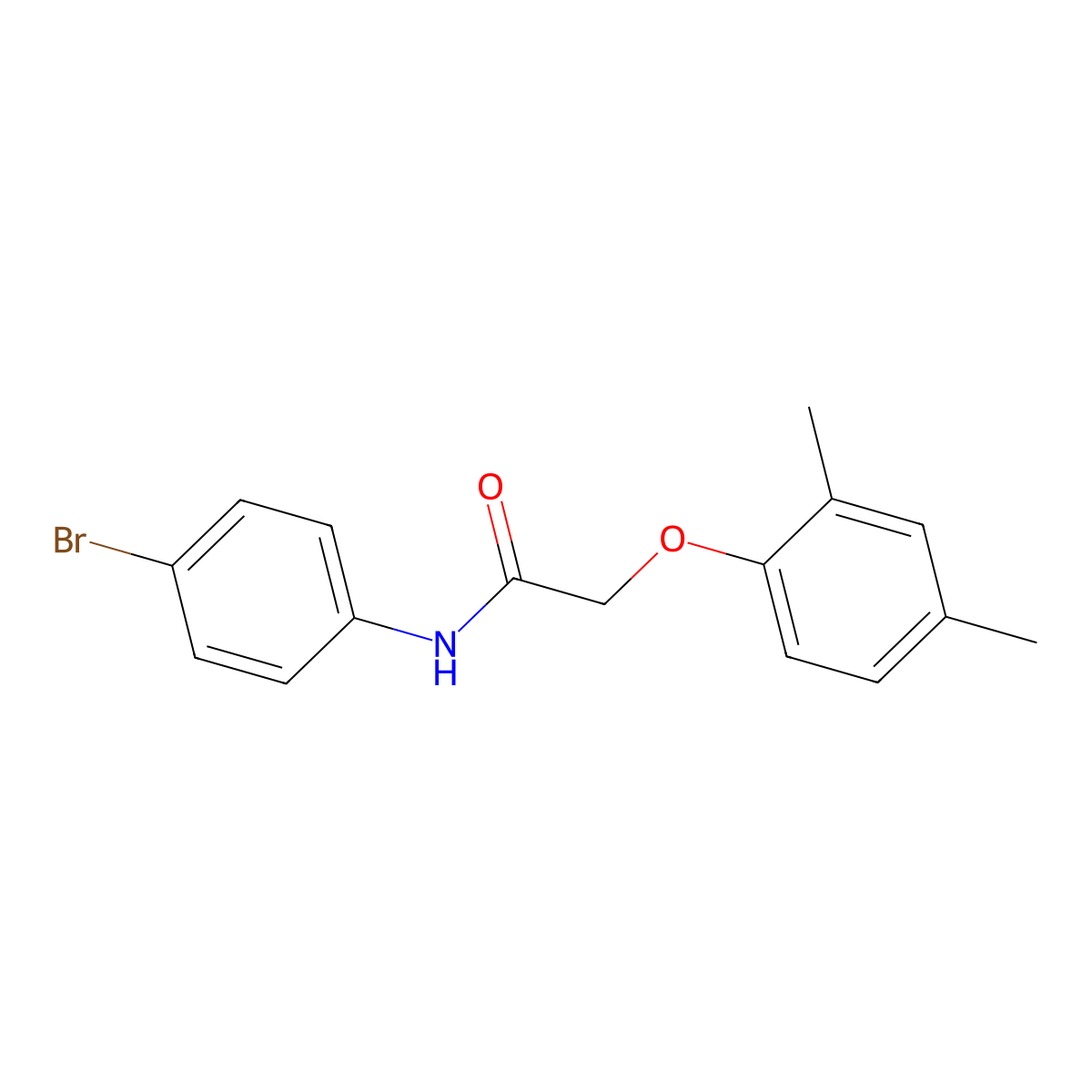 N-(4-bromophenyl)-2-(2,4-dimethylphenoxy)acetamide molecular structure, CAS 353475-15-7