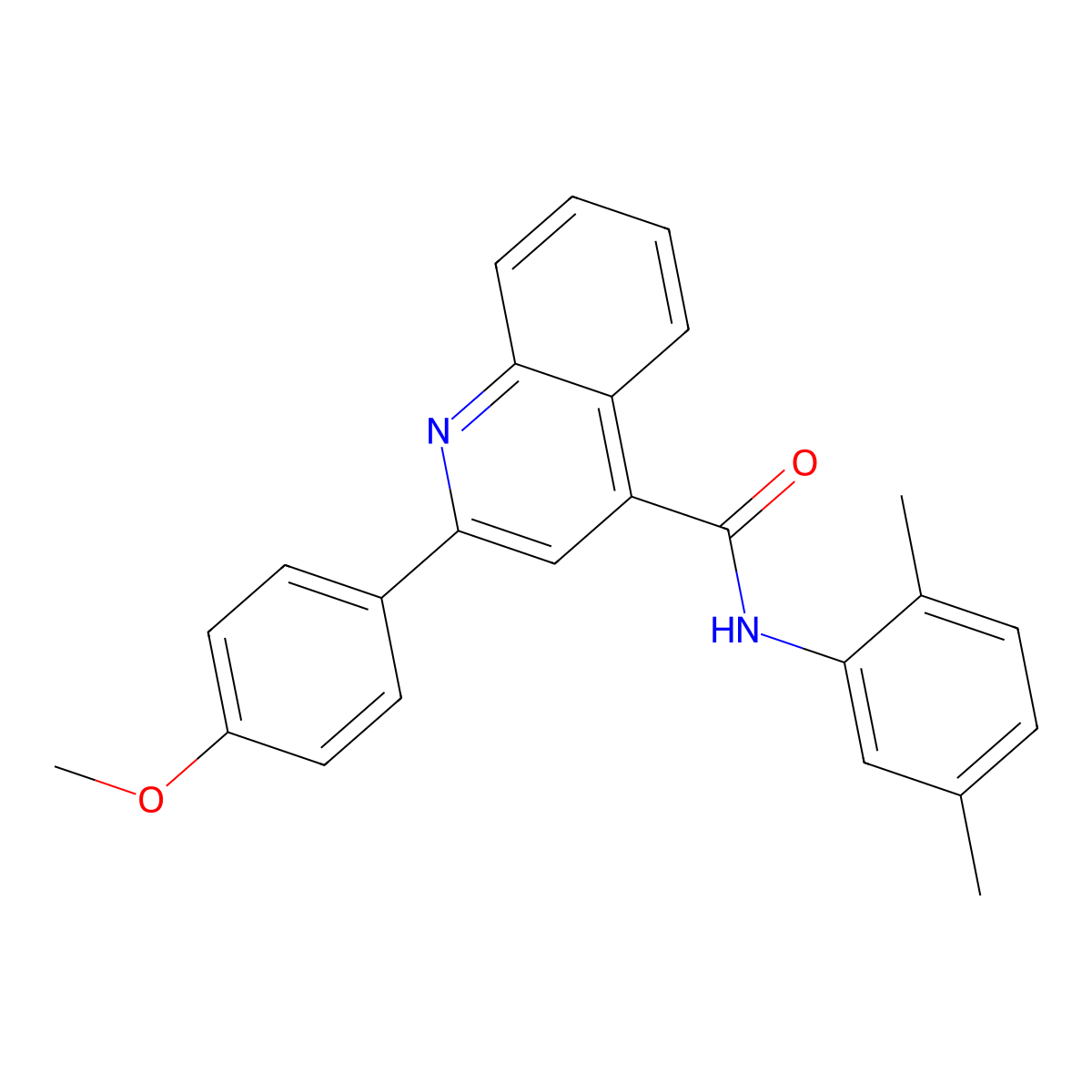 N-(2,5-dimethylphenyl)-2-(4-methoxyphenyl)quinoline-4-carboxamide molecular structure, CAS 353475-23-7