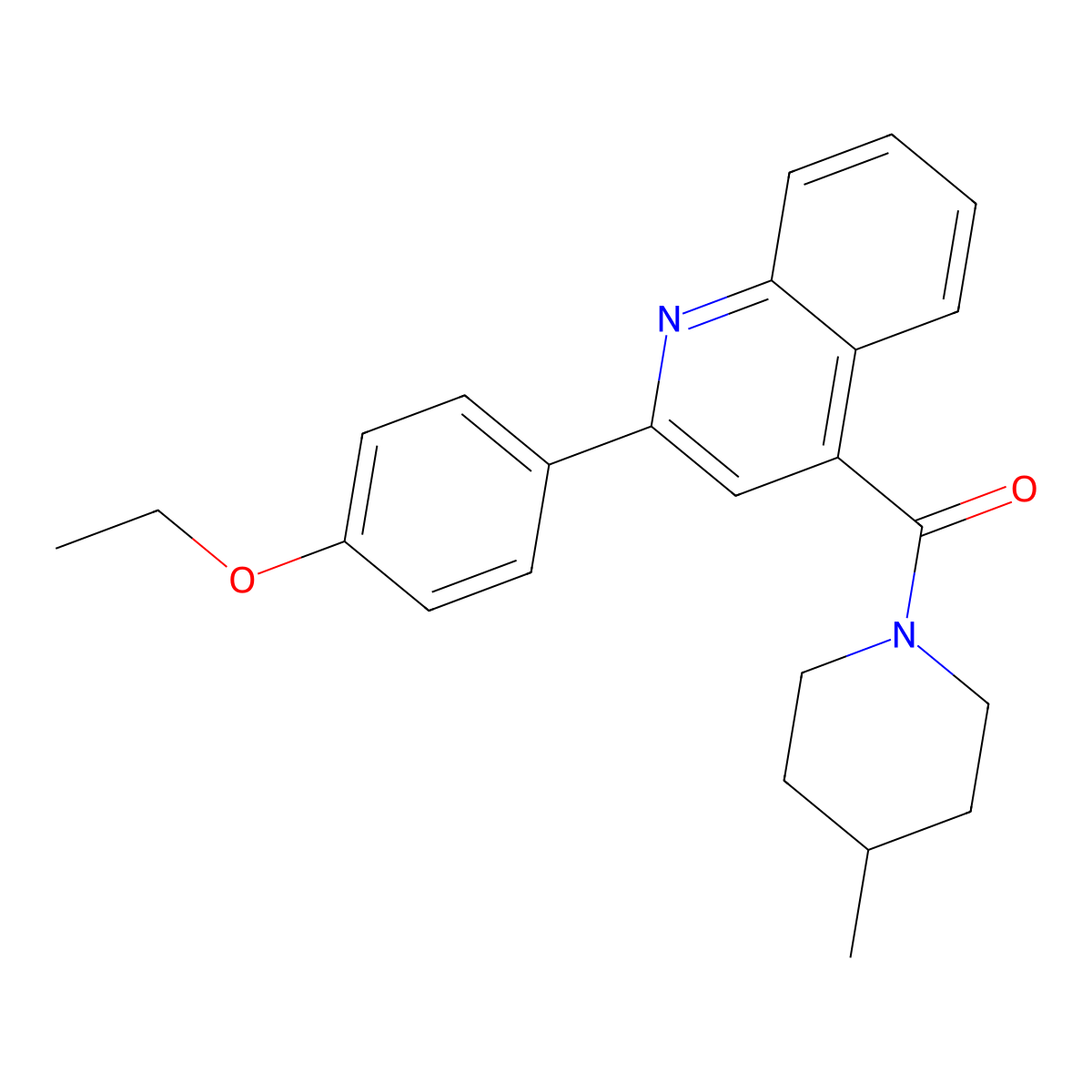 [2-(4-Ethoxyphenyl)quinolin-4-yl]-(4-methylpiperidin-1-yl)methanone molecular structure, CAS 353476-99-0