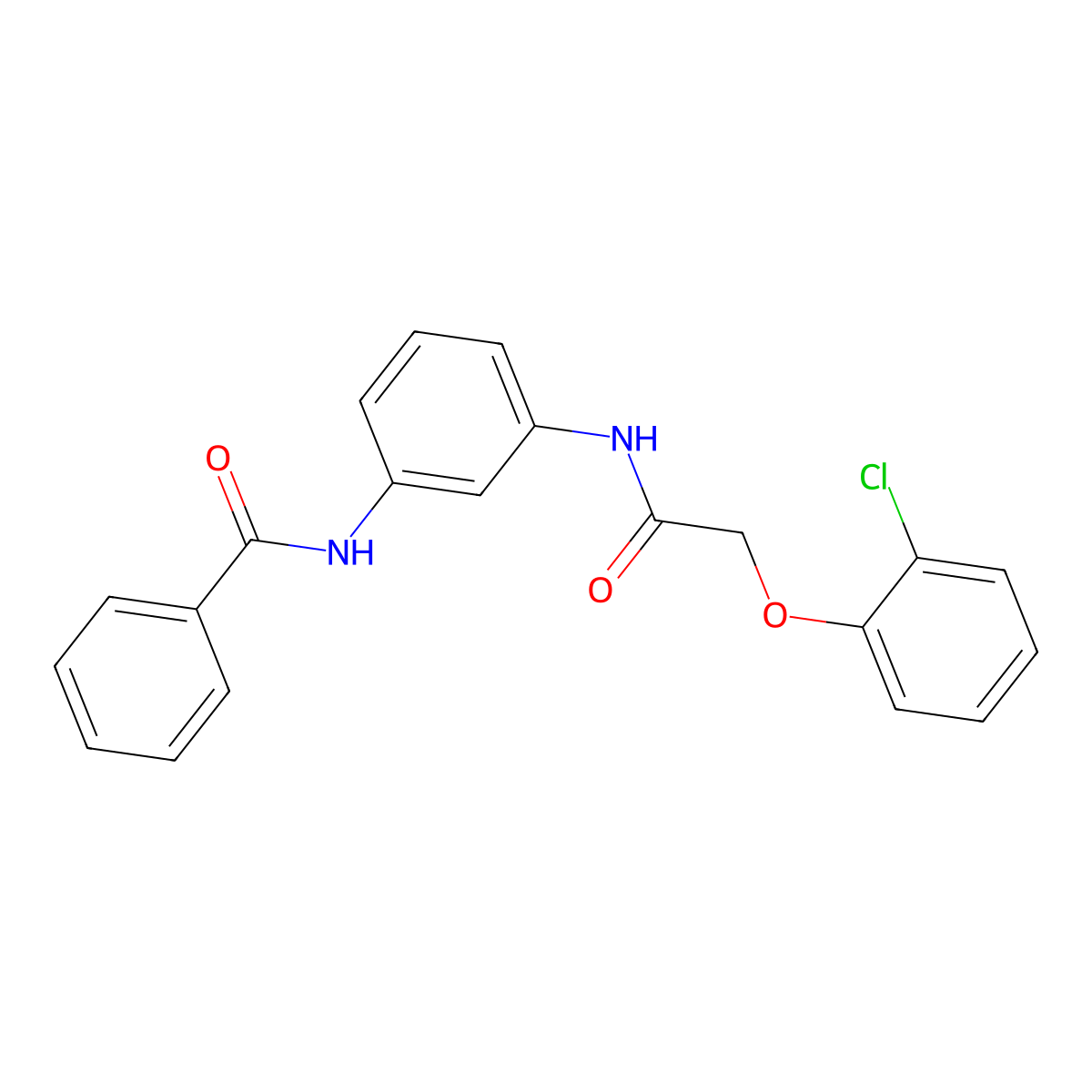 N-{3-[2-(2-chlorophenoxy)acetamido]phenyl}benzamide molecular structure, CAS 353477-01-7