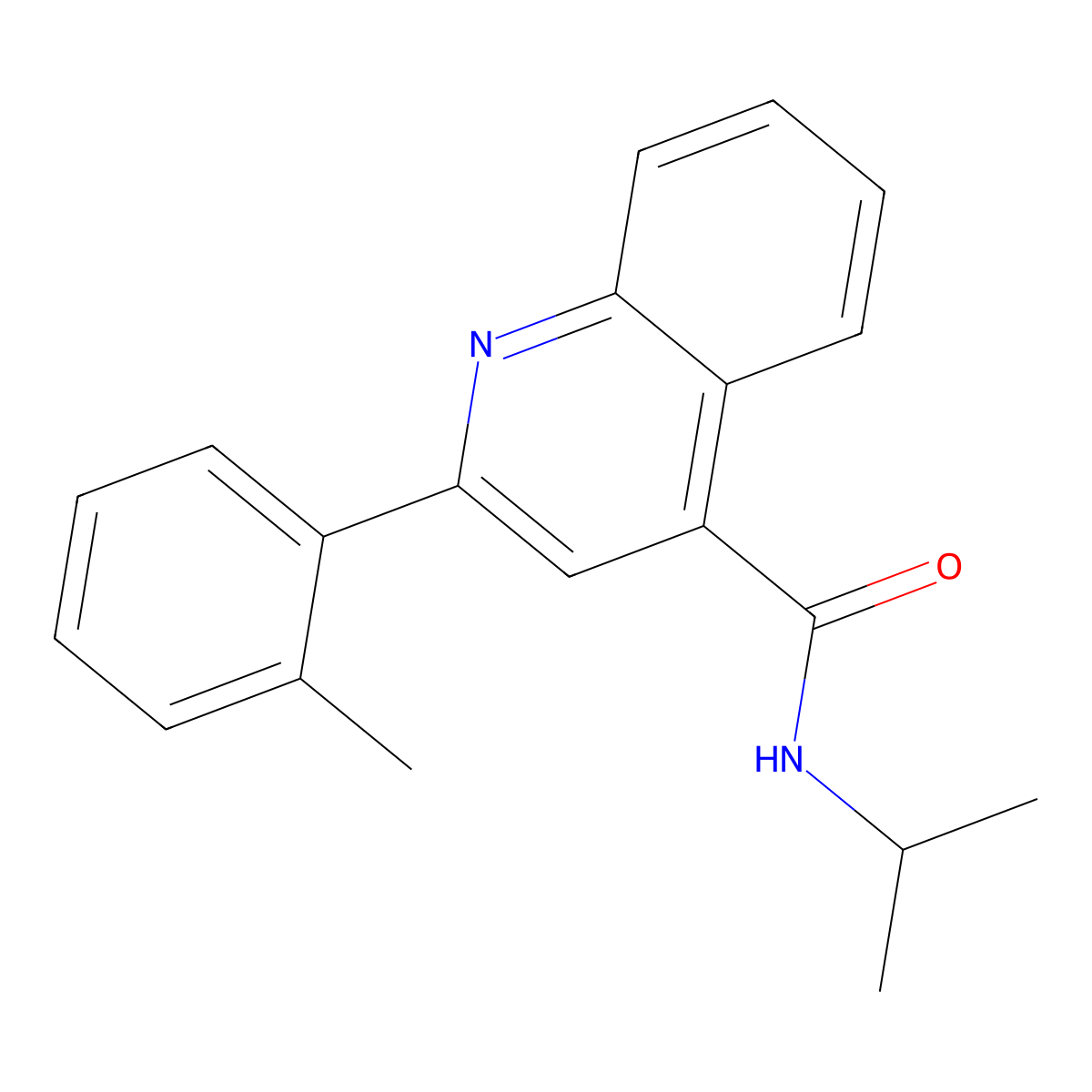 2-(2-methylphenyl)-N-propan-2-ylquinoline-4-carboxamide molecular structure, CAS 353477-49-3