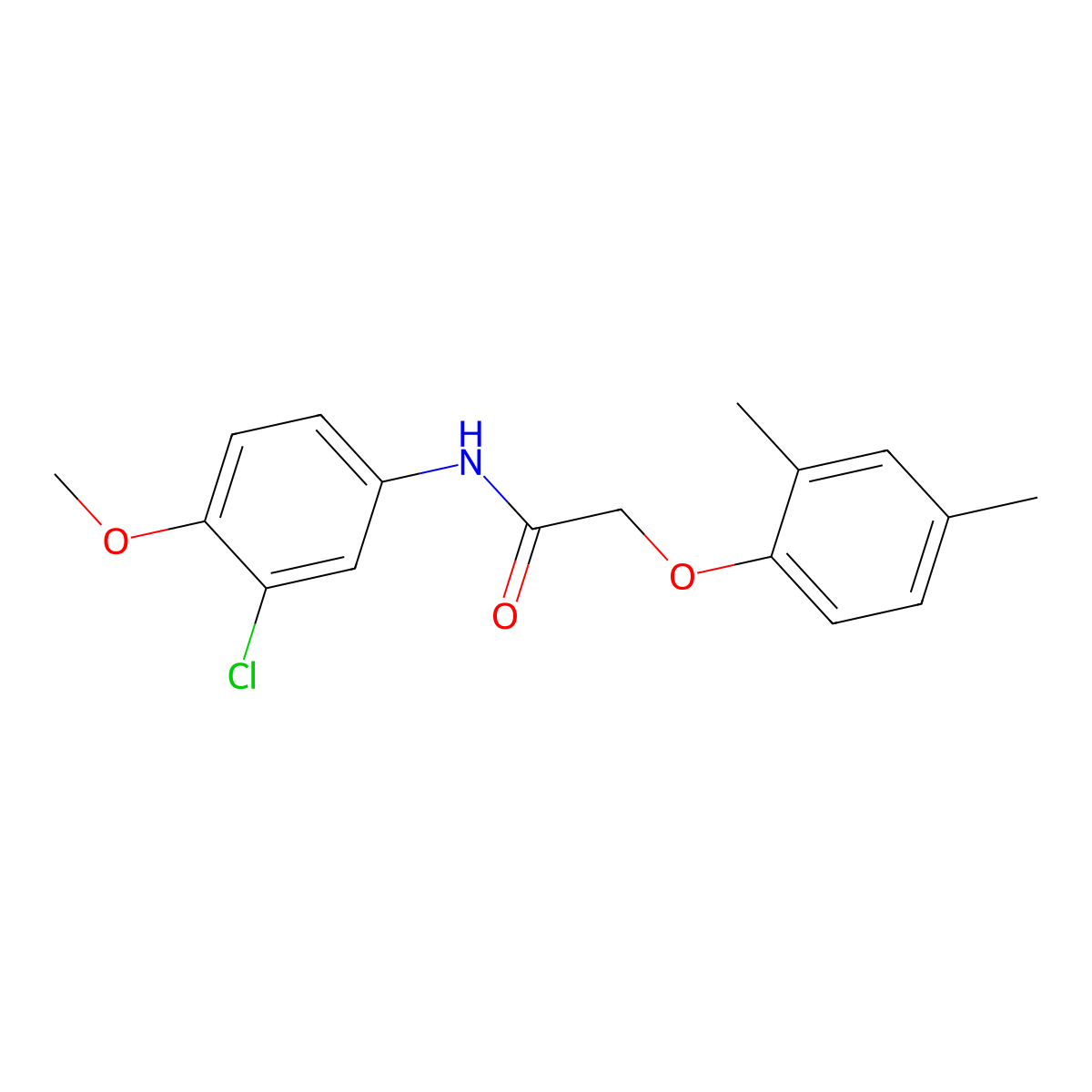 N-(3-chloro-4-methoxyphenyl)-2-(2,4-dimethylphenoxy)acetamide molecular structure, CAS 353478-34-9