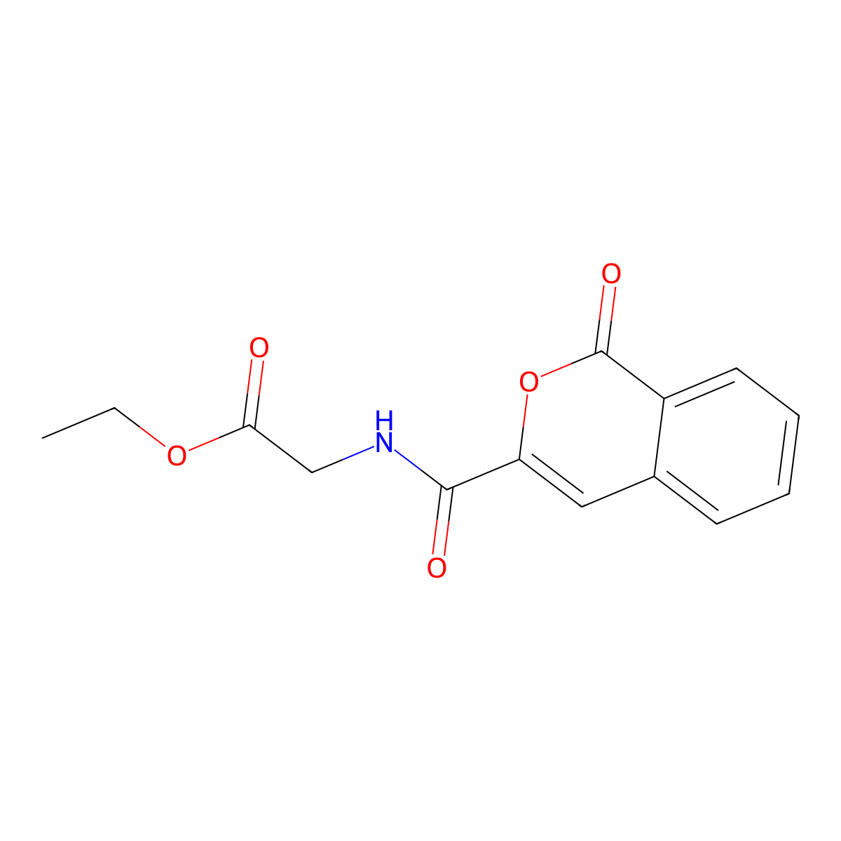 ethyl 2-[(1-oxo-1H-isochromen-3-yl)formamido]acetate molecular structure, CAS 353479-01-3