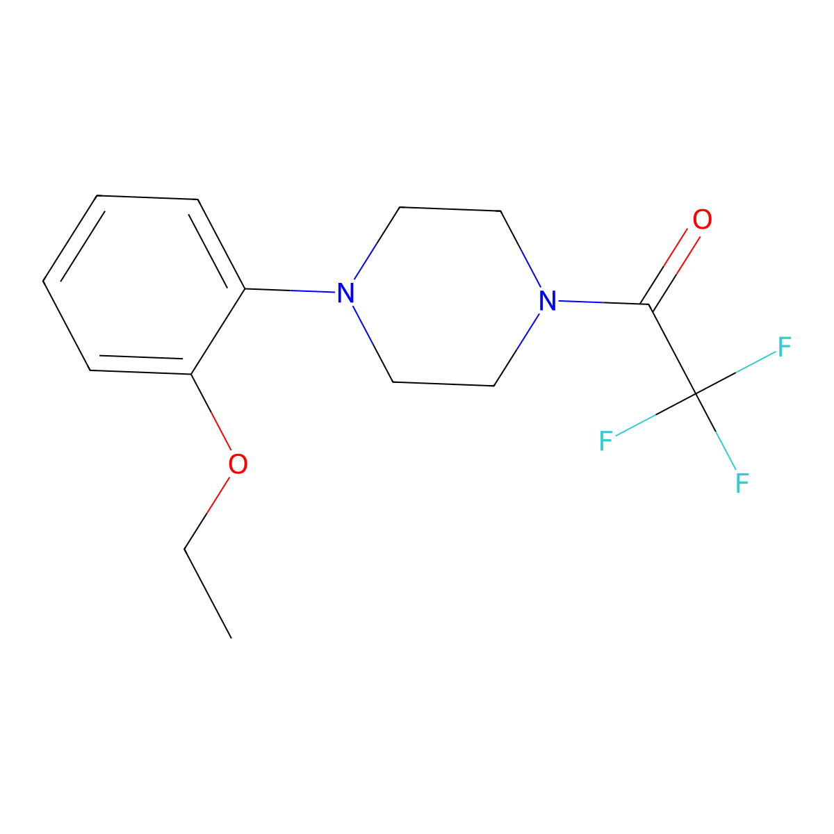 1-[4-(2-Ethoxyphenyl)piperazin-1-yl]-2,2,2-trifluoroethanone molecular structure, CAS 353479-02-4