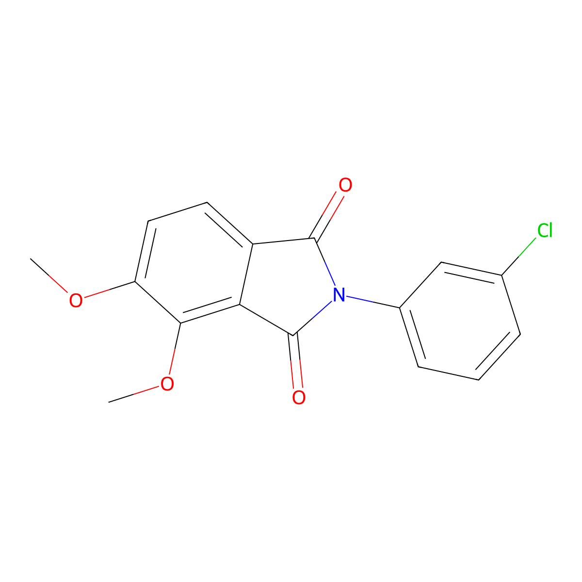 2-(3-chlorophenyl)-4,5-dimethoxy-1H-isoindole-1,3(2H)-dione molecular structure, CAS 353479-21-7